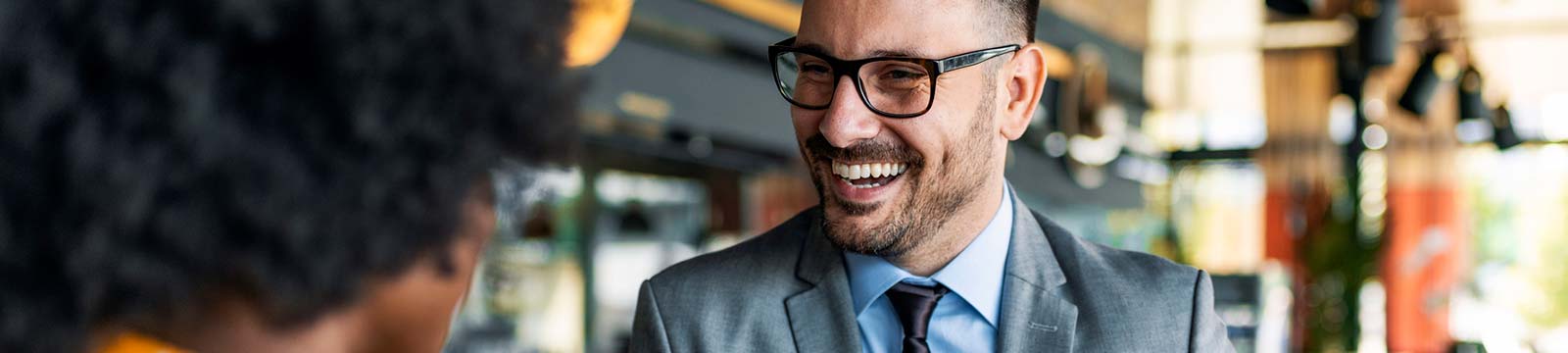 Business people meeting and smiling.